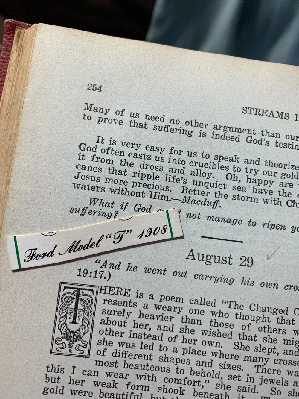 Vintage 1944 Streams in the Desert 23rd Printing with unique Old Bookmarks